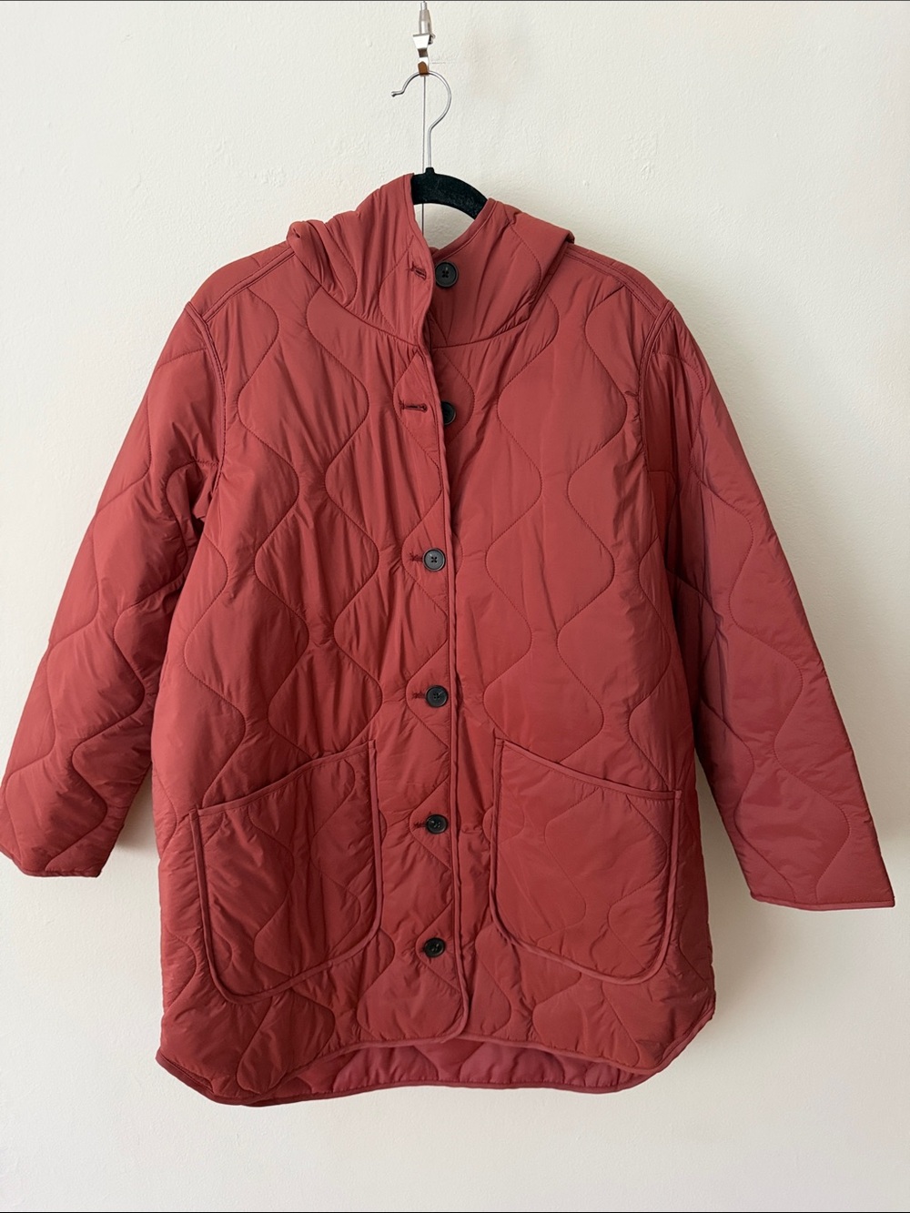Old Navy Quilted Hooded Puffer Jacket - Rust